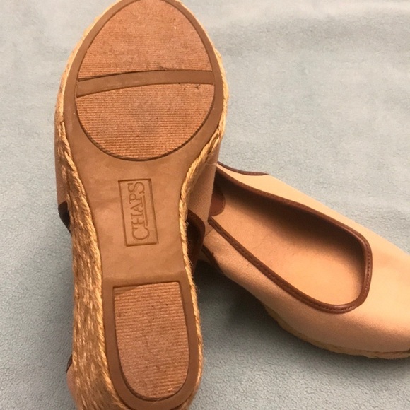Chaps size 8B peep toe wedge heel slip on shoes - Picture 4 of 4